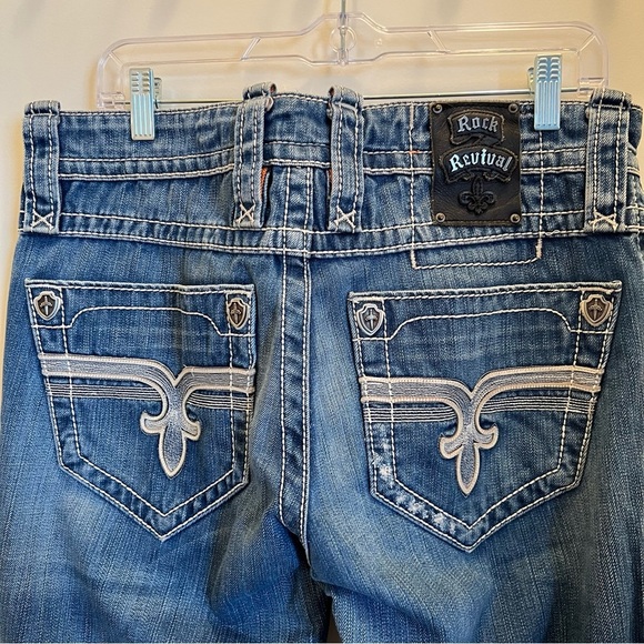 Rock Revival Embroidered Robert Straight Jeans-Size 31 - Picture 6 of 16